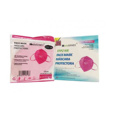 Mascherina Protettiva Ffp2 Ctpl-0020 Tiffany (Apsmamdx0002) - Conf. 25 Pezzi Fucsia