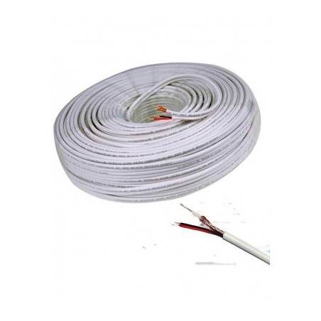 Matassa Cavo Rg59+Dc 100 Mt Pvc Bianco (Cm-038)