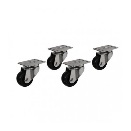 N. 4 Ruote Da 2,5" Per Armadio A Pavimento 19" Serie Floor Pro