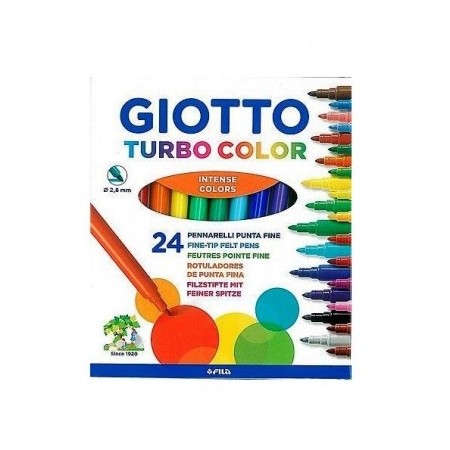 Pennarelli Giotto Turbocolor Colori Assortiti - 24 Pezzi