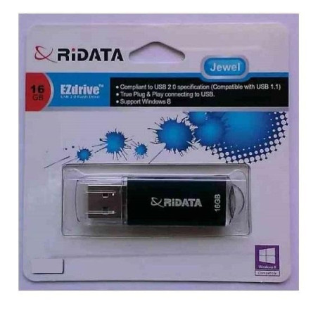 Pen Drive Jewel Black 16Gb Usb 2.0 Nero