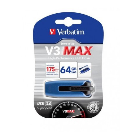 Pen Drive V3 Max Store'N'Go 64Gb Usb3.0 (49807) Blu
