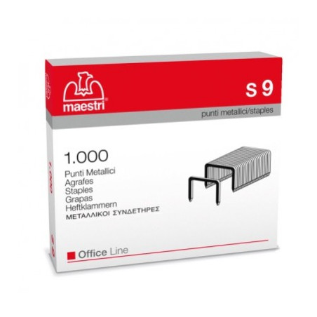 Punti Metallici Passo 23/9 Conf Da 1000 Pz