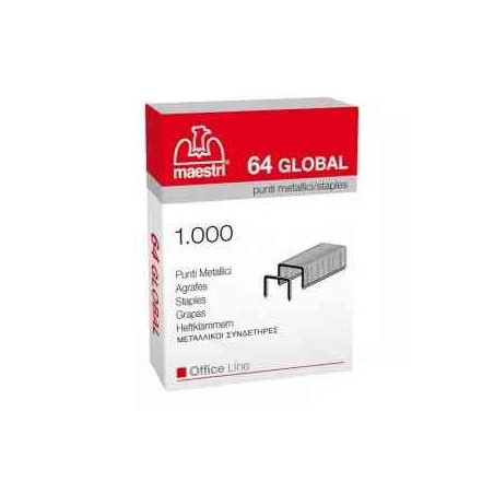 Punti Metallici Passo 6/4 Conf Da 10000 Pz (64 Global)