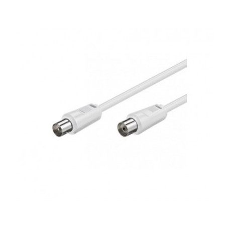 Prolunga Cavo Antenna Tv 9/18W - Cavo Coassiale 2Mt Iec 9.5Mm - Bianco