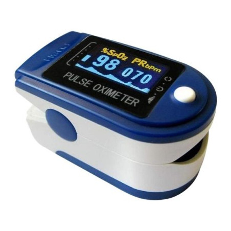 Saturimetro Oximetro A Dito Con Display - Colore Blu/Bianco (Lk87)