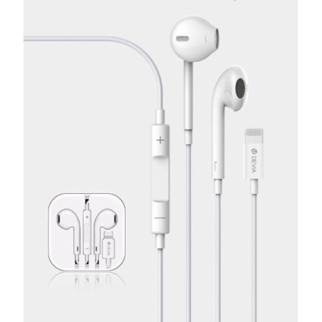 Auricolari Deelap864W Per Iphone Lightning Bianco