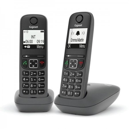 Telefono Cordless Gigaset As490 Duo Nero (L36852-H2810-K133)