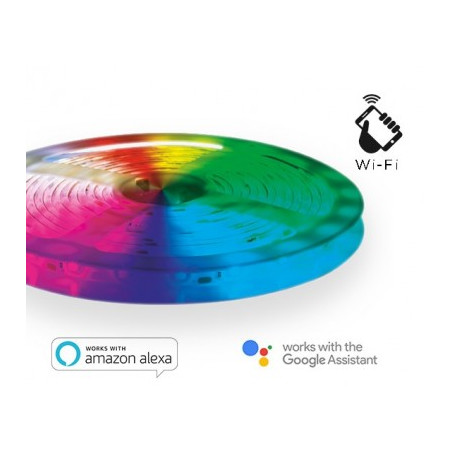 Striscia Led Strip Rgb + Bianco Caldo Wi-Fi Kit Dimmerabile 3M (Ee-24Wsl)
