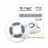 Striscia Led Vt-2835 137Lm/M 24V Strip 5Mt 8W/Mt Bianco Freddo 6500K Ip20 (212595)