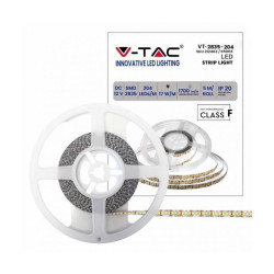 Striscia Led Vt-2835-17 8500Lm 12V Strip 5Mt 17W/M Bianco Freddo 6400K Ip20 (212463)