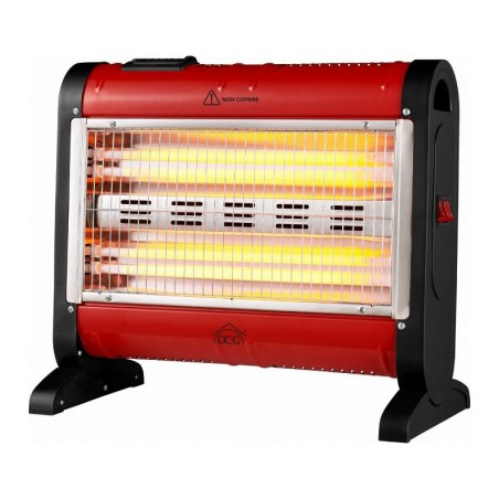 Stufa Elettrica Al Quarzo Sa9424 1600W - Nero/Rosso