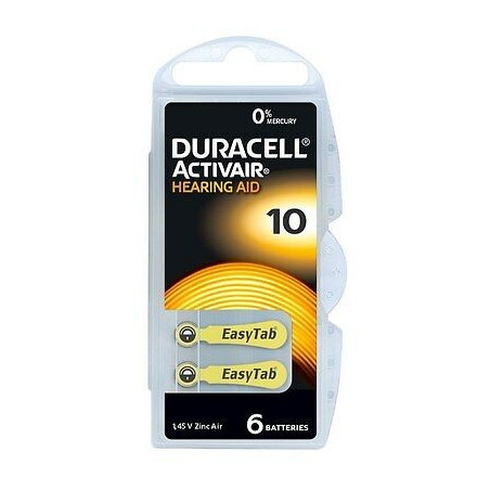 Batterie Activair Hearing Aid 10 Per Apparecchi Acustici (6 Pezzi)