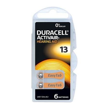 Batterie Activair Hearing Aid 13 Per Apparecchi Acustici (6 Pezzi)