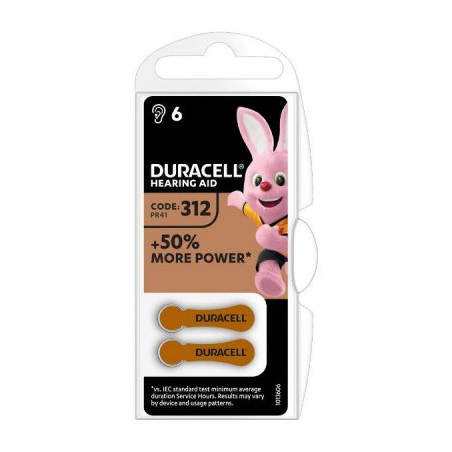 Batterie Activair Hearing Aid 312 Per Apparecchi Acustici (6 Pezzi)