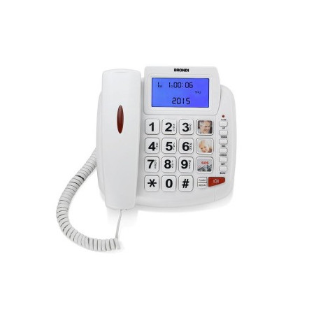 Telefono Fisso Bravo 90 Lcd Bianco