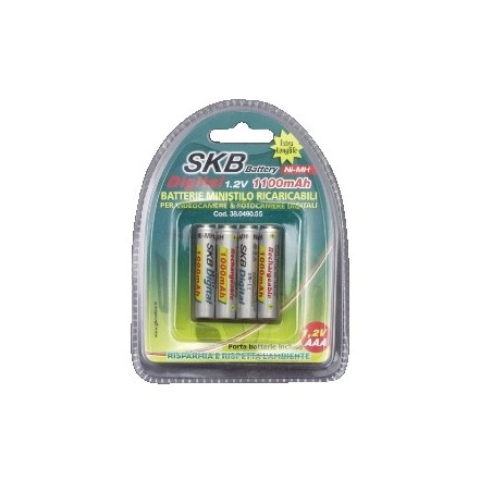 Batterie Ricaricabili Ministilo "Aaa" 1000Mah Conf. 4Pz (38049055)