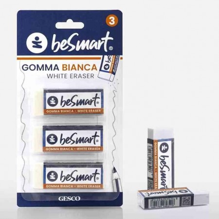 Gomma Per Cancellare White Eraser B-Plast - 3 Pezzi (01010097)