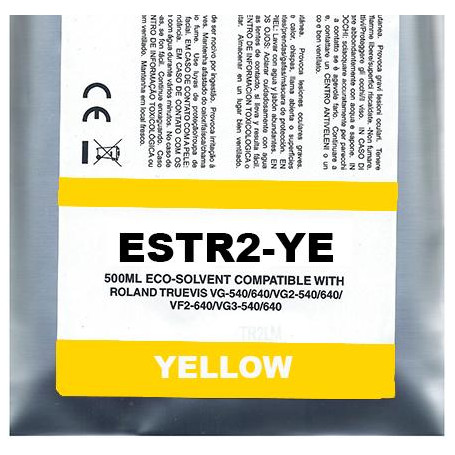 Yellow Eco-Solvent Ink Bag Compa Roland TrueVIS SG2,VG2,VF2,SG3,VG3500ML