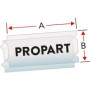 Black on Clear Com BMP21LAB Plus-9.5mmx6.4mM21-375-430-CL