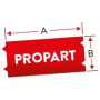 White on Red Com BMP21LAB Plus-12.7mmx6.4mM21-500-595-RD