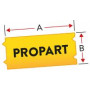 Black on Yellow Com BMP21LAB Plus-19.1mmx6.4mM21-750-595-YL