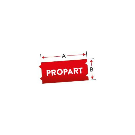White on Red Com BMP41/51/53-12.7mmx7.6mMC-500-595-RD-WT