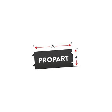 White on Black Com BMP41/51/53-19.1mmx7.6mMC-750-595-BK-WT