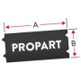 White on Black Com BMP41/51/53-19.1mmx7.6mMC-750-595-BK-WT