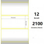 White 70x32mm,2100 Et/Rotolo Z-1000D,2.8x1.3x1Core ,12 Rolls