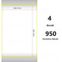 White 102x152mm,950 Et/Rotolo Z-1000D, 4x6x3 Core ,4 Rolls