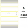 White 102x25mm,2340 Et/Rotolo Z-4000D, 4x1x1 Core, 6 Rolls
